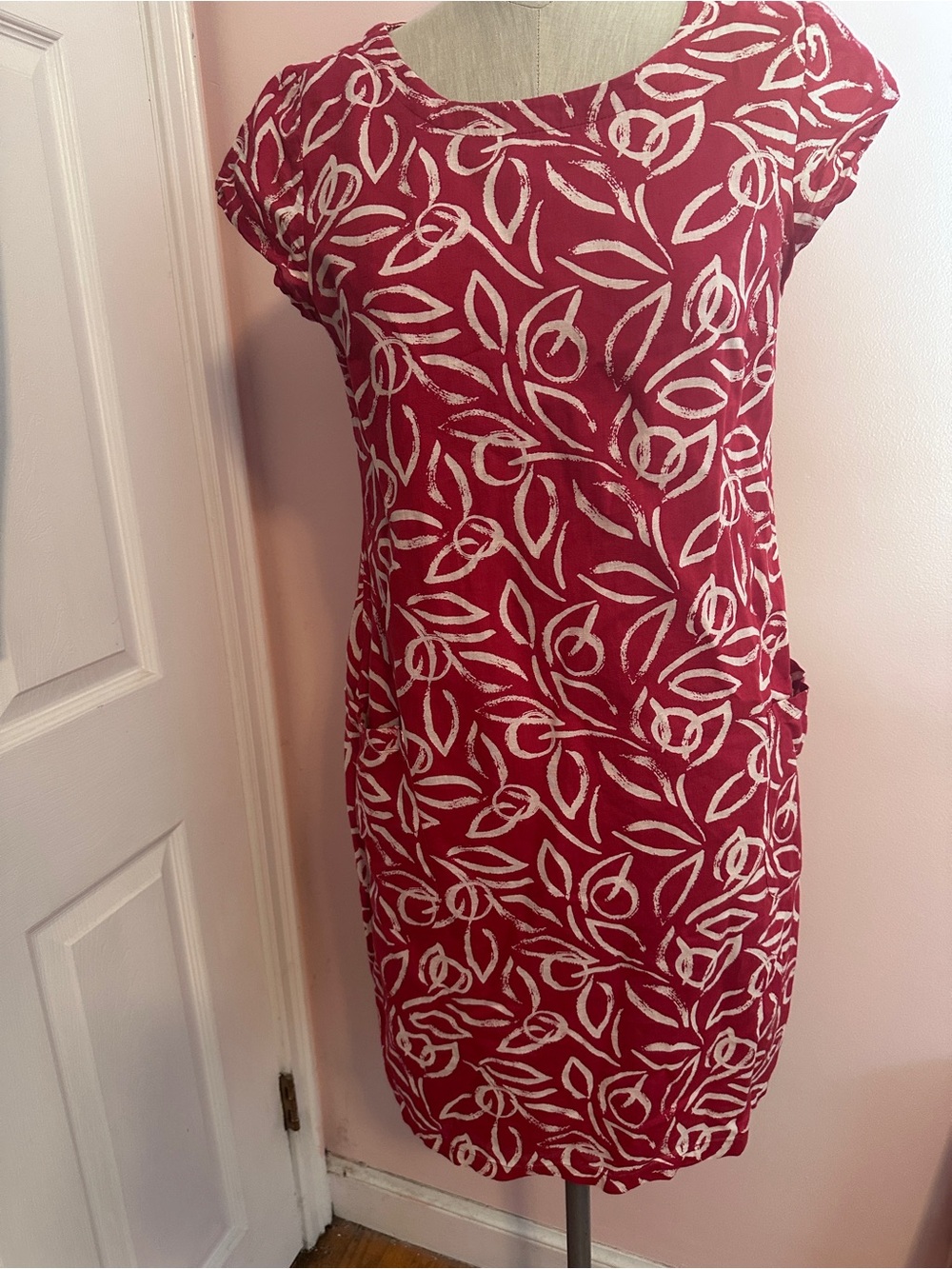 Boutique dress perfect for Fourth of July July cotton, and linen blend